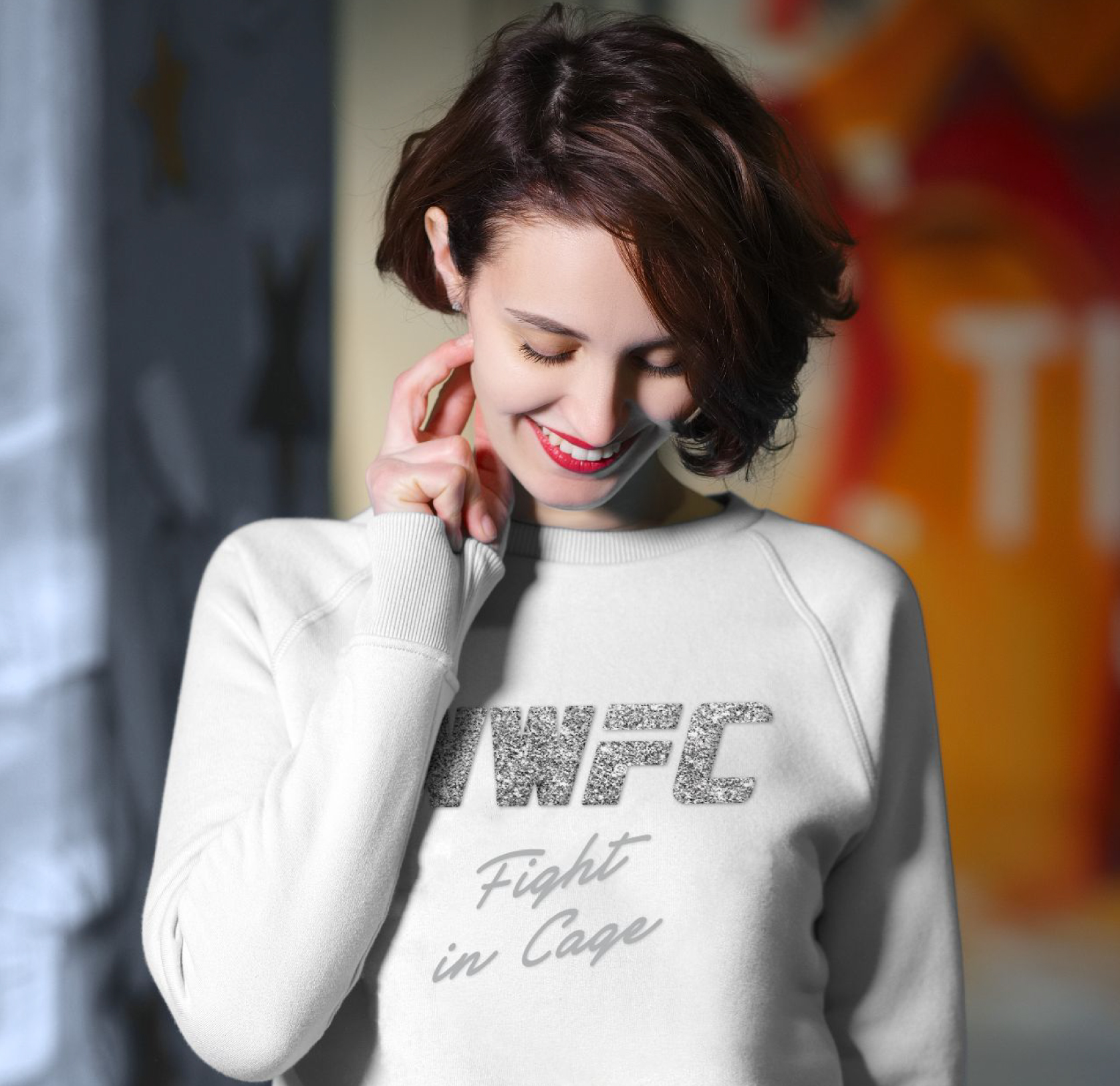 WWFC Fight in cage sweatshirt women